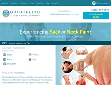 Tablet Screenshot of orthopedicandlaserspinesurgery.com
